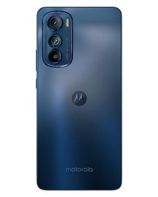 Telefon Telefon Motorola Edge 30 Dual Sim 128-8GB 5G Meteor Grey fiind plasat cu spatele pe un fundal alb