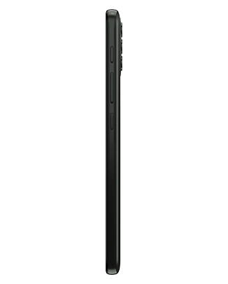 Telefon Telefon Motorola E40 Dual Sim 64-4GB 5G Carbon Gray unul cu privire lateral dreapta pe un fundal alb