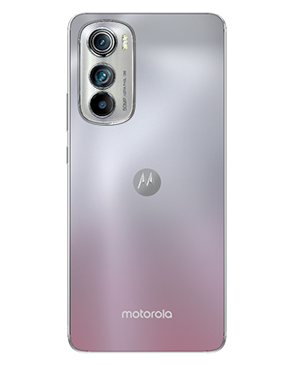Telefon Telefon Motorola Edge 30 Dual Sim 128-8GB 5G Silverfiind plasat cu spatele pe un fundal alb