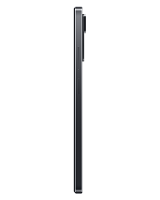 Telefon Telefon Xiaomi Redmi Note 11 Pro negru fotografiat din lateral, din partea stanga