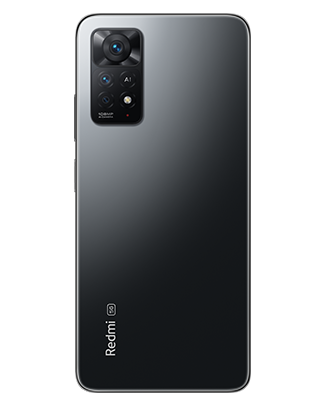 Telefon Telefon Xiaomi Redmi Note 11 Pro negru fotografiat din spate avand la vedere camerele foto