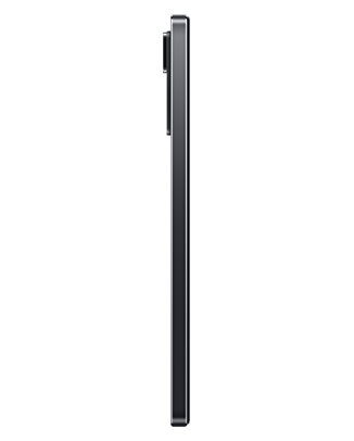 Telefon Telefon Xiaomi Redmi Note 11 Pro negru fotografiat din lateral, din partea dreapta