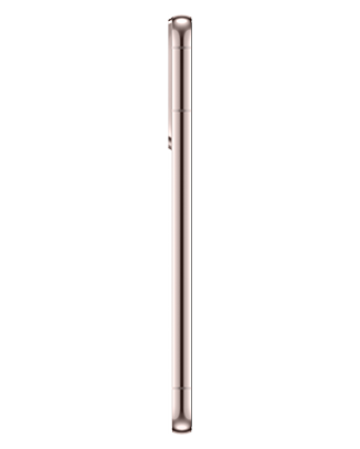Telefon Telefon Samsung Galaxy S22+ roz fotografiat din lateral, cu fata spre dreapta