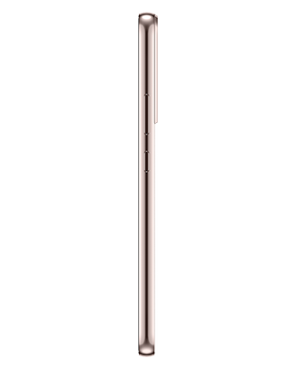 Telefon Telefon Samsung Galaxy S22+ roz fotografiat din lateral, cu fata spre stanga