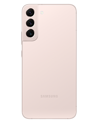 Telefon Telefon Samsung Galaxy S22+ roz fotografiat din spate