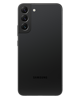 Telefon Telefon Samsung Galaxy S22+ negru fotografiat din spate