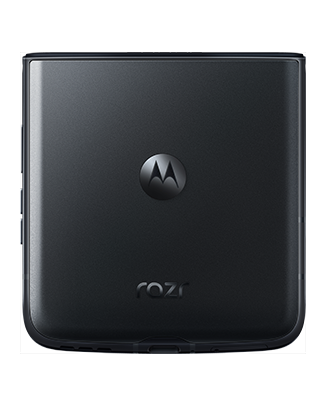 Telefon Telefon Motorola RAZR 2022 Negru, inchis, observandu-se logo Motorola