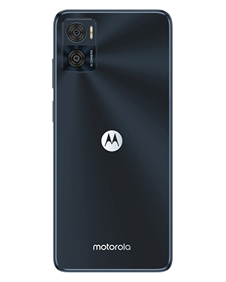Telefon Telefon Motorola E22, negru, privit din spate, observandu-se cele 2 camere