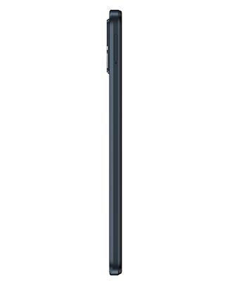 Telefon Telefon Motorola E22, negru, vizibil din lateral stanga, observadu-se slotul pentru SIM