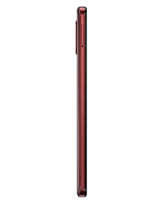 Telefon Telefon Motorola G32, rosu, vizibil din lateral stanga, observadu-se slotul pentru SIM
