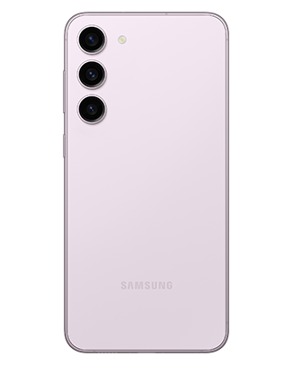 Telefon Telefon Samsung Galaxy S23 Plus, mov, privit din spate, observandu-se cele 3 camere