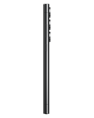 Telefon Telefon Samsung Galaxt S23 Ultra, negru, vizibil din lateral dreapta, observadu-se butoanele pentru volum si butonul de blocare