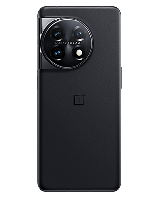 Telefon Telefon OnePlus 11 5G, negru, privit din spate, observandu-se cele 3 camere