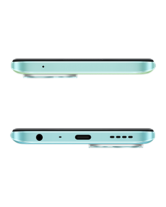 Telefon Telefon OnePlus Nord C2 Lite, albastru, vizibill sus-jos, observadu-se difuzorul si portul de incarcare type C