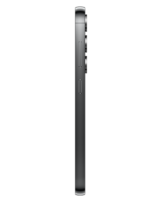 Telefon Telefon Samsung Galaxt S23, negru, vizibil din lateral dreapta, observadu-se butoanele pentru volum si butonul de blocare