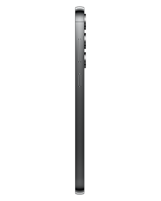 Telefon Telefon Samsung Galaxt S23 Plus, negru, vizibil din lateral dreapta, observadu-se butoanele pentru volum si butonul de blocare