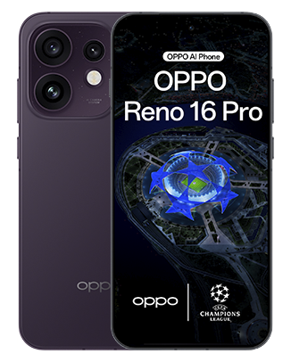 Telefon Reno-16_Purple-Black_front-and-Back_-product-image
